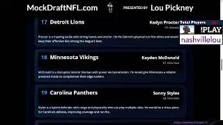 Lou Pickney reacts to Indiana's win over Miami and talks about his 1/20/2026 NFL Mock Draft