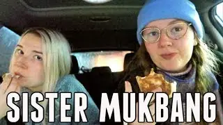 SISTER MUKBANG + CLEAN WITH ME! | VLOGMAS DAY 22