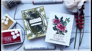 Clean and Layered Christmas Cards, WPlus9 Pine Frame Die: Diapers Gone Wild