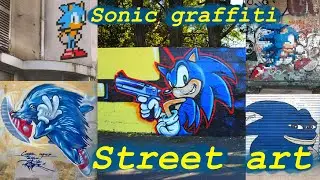Sonic graffiti from all over the world 🌎 Street art of Sonic the hedgehog