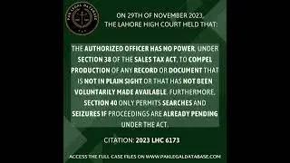 LHC: Sales Tax officer has no power to compel production not been voluntarily made available
