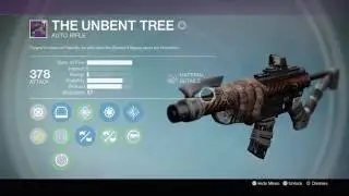 Destiny The Unbent Tree, Auto Rifle weapon review/gameplay. (Rise of Iron)