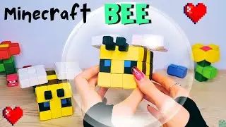 DIY Minecraft Bee From Scratch | Cute Papercraft Bee No Glue | Easy Tutorial