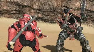 Halo 3 Spartan Hayabusa VS. Halo Reach Brute Chieftains
