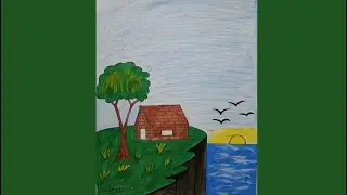House On Mountains Acrylic Art With Relaxing Music