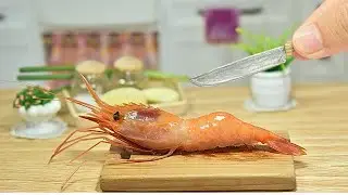 🦐Baked Shrimp in a Miniature Kitchen 🍽️ | ASMR Cooking Sounds