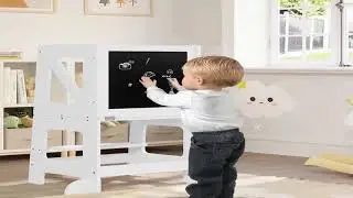 A must-have product! WOLTU 3-in-1 Step Stool Kids Children's Table Foldable Montessori Learning To