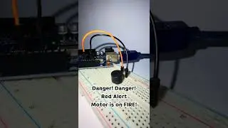 Red Alert! 🚨 My Motor Caught Fire?! 🔥😱 | #arduino