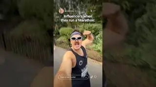 Инфлюенсеры, когда бегут марафон 😎🤳 #бег #бег #марафон #фитнес #комедия #скетч #лол