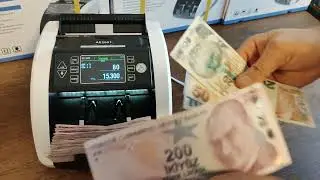Bill Counter AE-2001 Karışık Para Sayma Makinesi USD, EURO, TL, GBP, SYP