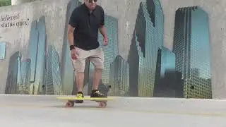 Ollies on homemade skateboard