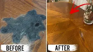 Restore the Burned Wooden Table | Before and After Restoration