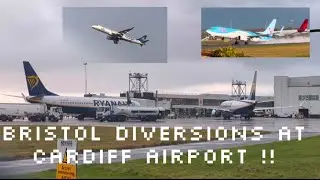 Bristol Diversions At Cardiff Airport During Storm Herminia | 26/01/25 | (4K)