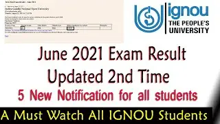 5 New Notification for all Students | June 2021 Results Updated 2 times | Re-registration Alert etc