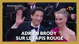 #Cannes2025. Adrien Brody et sa compagne sur le tapis rouge pour 