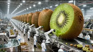 Inside a Modern Kiwi Processing Factory: From Fresh Orchard to Perfect Kiwi Slices (Full Process)