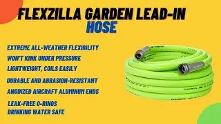 Flexzilla Garden Lead-in Hose | Drinking Water Safe | garden hose |Leak-free||Lightweight hose