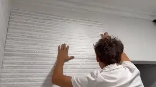 DIY Styrofoam Ceiling/Wall Panels Tiles Installation 