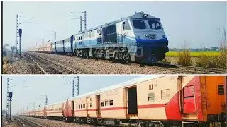 UTKRIST RAKE with FASTEST LOCO PUSHPAK in KALANDI PASSENGER DELHI TO REWARI