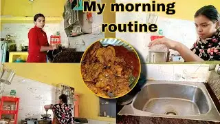 My morning routine 🌄#kitchen #morningroutines #cleaningmotivation #cleaningtips #kitchencleaning 