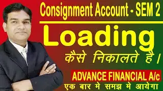 What is loading on goods sent on consignment?| What is the loading on an invoice price?|