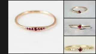 Simple Ruby Stone Rings for Girls | Ruby Rings for Ladies | PhoeniX GuyzZ Fashions
