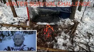 No tent no sleeping bag winter survival challenge 