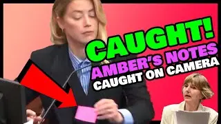Camera Zooms in on Amber's DISGUSTING notes! Minutes before she testifies. Day 14 Johnny Depp Trial