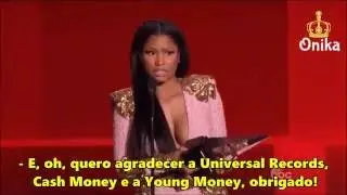 Nicki Minaj recebendo o prêmio de Artista Favorito [Legendado/PT/BR] (AMA's 2015)