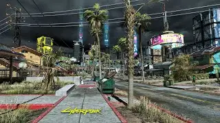 Cyberpunk 2077 &ndash; Rancho Coronado Walk | Stormlight Ambience | 4K Path Tracing