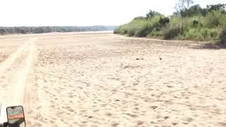 Mozambique & Zimbabwe African Safari Crossing the Save River   dry season 2