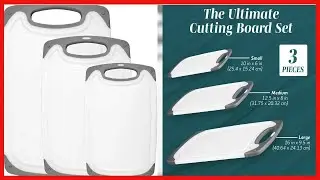 Great product -  HOMWE Kitchen Cutting Board (3-Piece Set) - Juice Grooves with Easy-Grip Handles, N