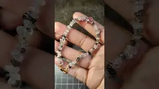 Garnet & Tourmaline in Quartz Chip Bracelets #crystals #gemstone #dailyshorts #bracelets