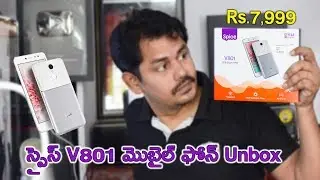 Spice V801 Mobile Phone Unboxing || in Telugu || Tech-Logic