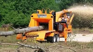 Amazing Biggest Wood Chipper Machines Working - Extreme Fast Tree Saw Chain Machine