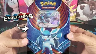Открытие жестяной коробки Pokemon Glaceon GX!! (Эволюции!?)