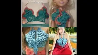 Crochet tank top pattern ~ Solomon's knot, Bullion stitch, and Crocodile stitch