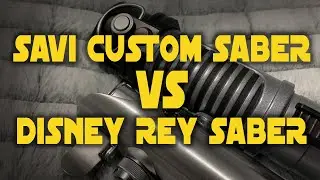 Savi's Workshop custom lightsaber VS Disney Parks Rey lightsaber