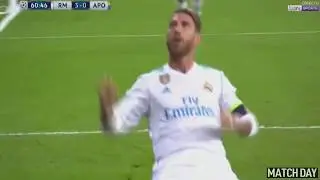 Sergio Ramos BICYCLE KICK GOAL - Real Madrid vs Apoel Nicosia 3-0 | 13-09-2017 HD