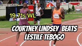 This Was Crazy||Courtney Lindsey Defeats Letsile Tebogo in 200m|| Kip Keino Classic