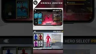Мобильный пользовательский интерфейс и система выбора героев для Unreal Engine 5 #unrealengine5 #...