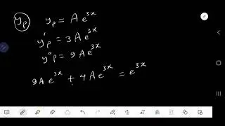 undetermined coefficient method 2nd order Nonhomogenous equations
