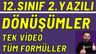 12. sınıf matematik 1. dönem 2. yazılı Dönüşümler TÜM FORMÜLLER KONU ANLATIM TEK VİDEO #yazılı