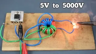 Diy High Frequency Transformer Using Torroid | 5v input 5kv Output