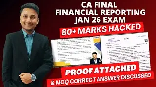 Financial Reporting JAN26 Imp Qns. ICAI Q,Paper Review & MCQ Correct Answers | CA Final Paper Review