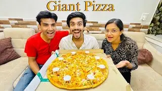 Eating Giant Pizza With Family😍