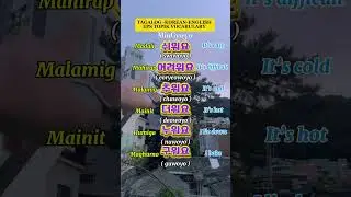 Tagalog Korean Eps Topik Vocabulary #mingyu3 #epsworker #koreastudy #vocabulary
