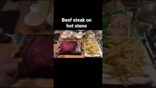 #shorts Beef steak on hot stone | KT Food Review