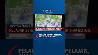 Aksi Pelajar Serang Pelajar Terekam CCTV di Kabupaten Bandung #shorts #video #tawuran #pelajar #cctv