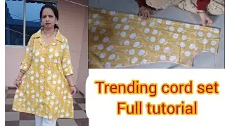 Coat collar Cord-set Cutting and stitching#cordset #coatcollar #deasign #fashion#kurti #kurtis #dye 